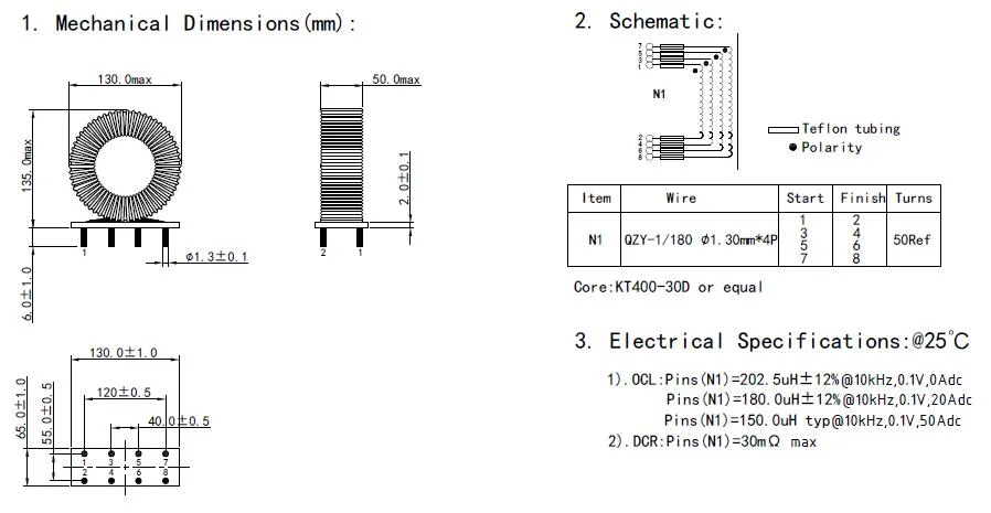 China Inductor Manufacturer Ikp Electronics Manufactures High Current Toroidal Inductor for EV Charger