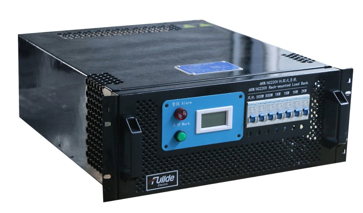 AC/DC Air Cooled Manual/Auto Control IP23 Continuous Duty Cycle Data Center 6kw Resistive Rack Mounted Load Bank